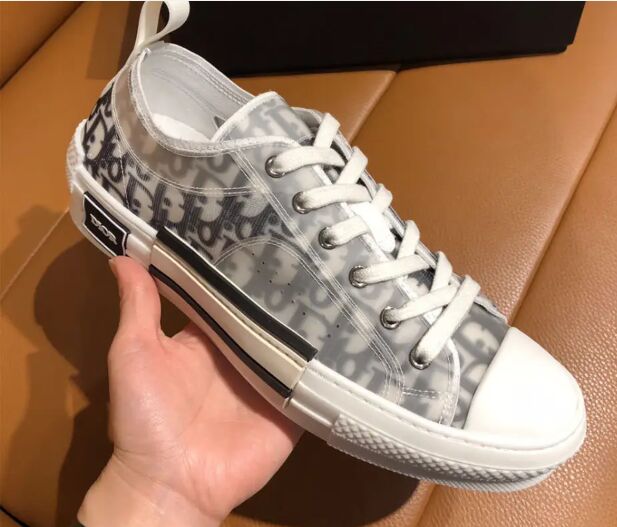 White and black Dior Oblique canvas