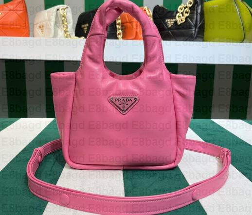 PRADA SMALL PADDED SOFT NAPPA-LEATHER BAG 1BA359 PINK 2023