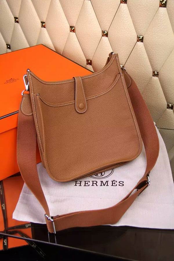 Hermes Evelyne III Togo Leather Crossbody Bag Brown