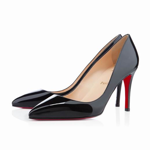 louboutin PIGALLE 85 black patent calfskin