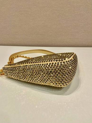 Crystal-embellished satin shoulder bag