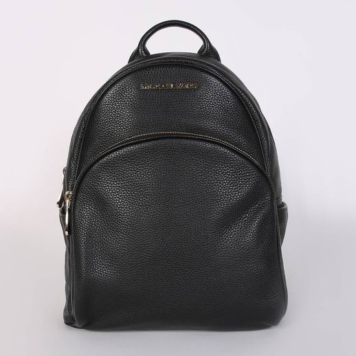 Abbey Medium Leather Backpack Black