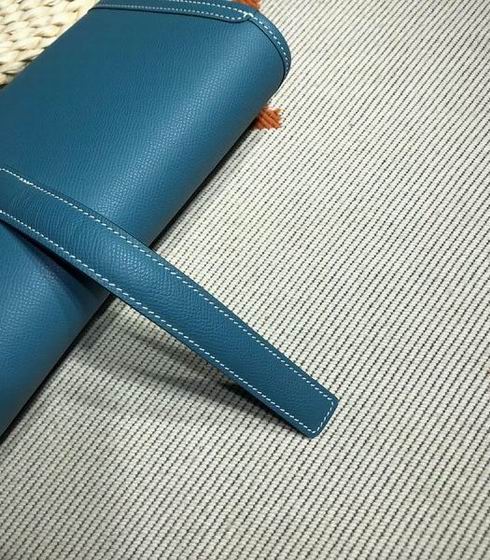 Hermes Jige Elan 29 Denim Blue Imported Epsom Calfskin Clutch