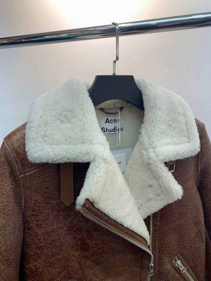 Acne Studios Shearling Jacket Brown