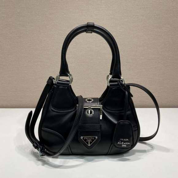 Prada Moon padded nappa-leather bag Black