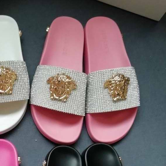 Replica Designer Versace Rhinestone Slippers