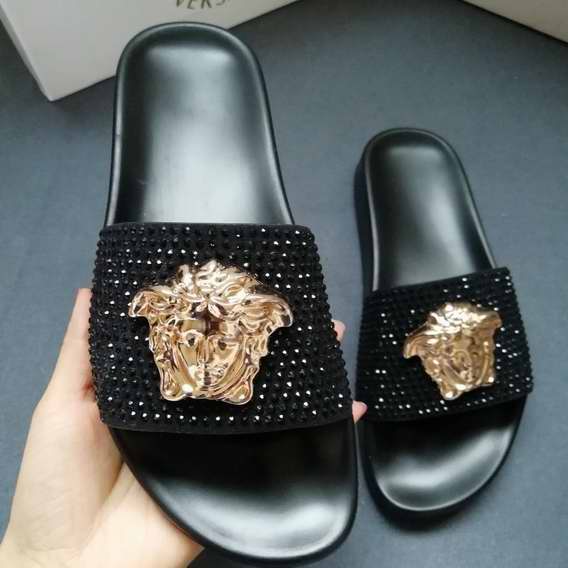 Replica Designer Versace Rhinestone Slippers